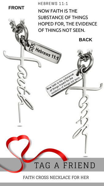 Faith Cross Necklace | Hebrews 11:1